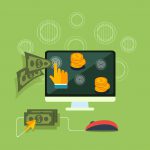 Flat illustration: an advertisement targeted at an audience